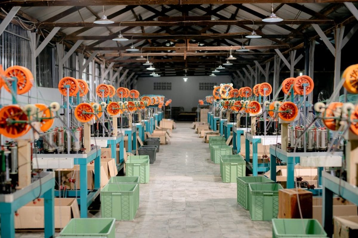Goods checked and staged at a receiving bay